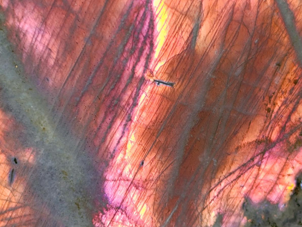 Polished Rare Purple Sunset Flash Labradorite Standing Display Pieces x 2 From Madagascar - Toprock Gemstones and Minerals 