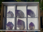 Polished Jacaranda Amethyst Crystals x 6 From Mumbwa, Zambia - Toprock Gemstones and Minerals 