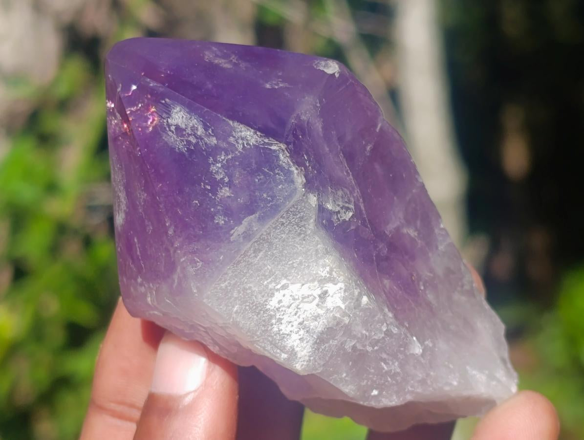 Polished Jacaranda Amethyst Crystals x 6 From Mumbwa, Zambia - Toprock Gemstones and Minerals 