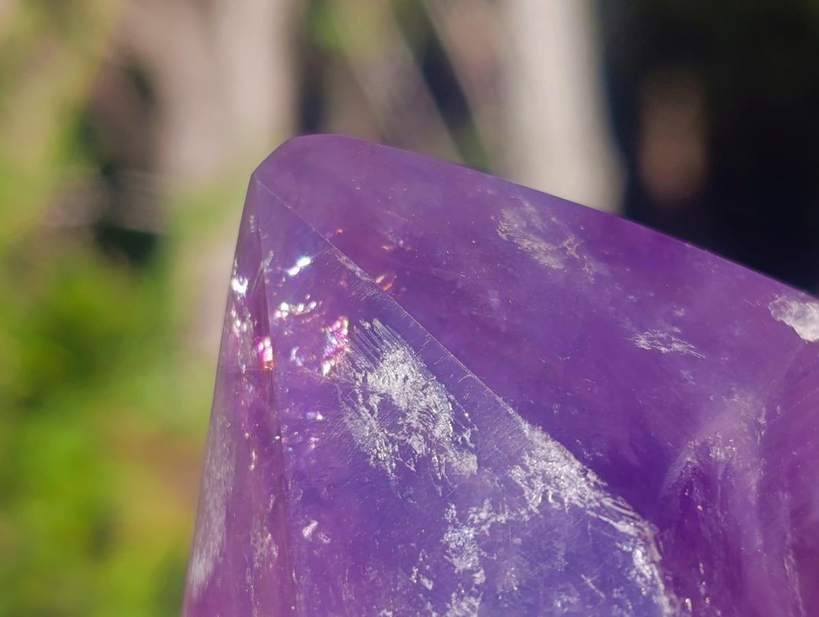 Polished Jacaranda Amethyst Crystals x 6 From Mumbwa, Zambia - Toprock Gemstones and Minerals 