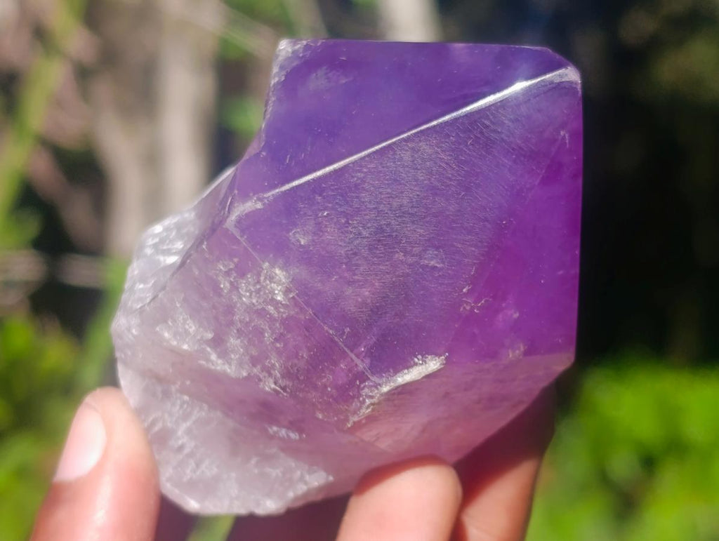 Polished Jacaranda Amethyst Crystals x 6 From Mumbwa, Zambia - Toprock Gemstones and Minerals 