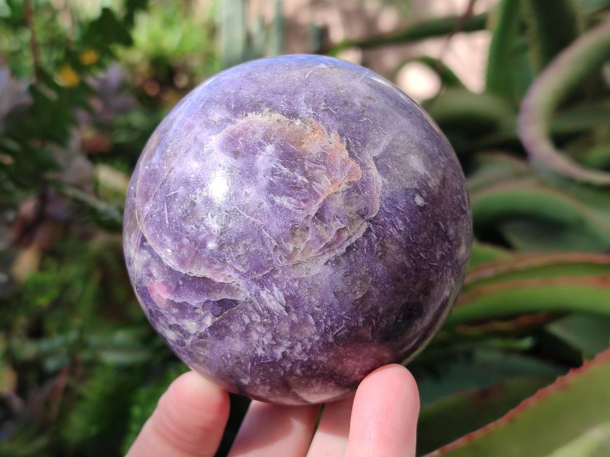 Polished Lepidolite Spheres x 2 From Ambatondrazaka, Madagascar - Toprock Gemstones and Minerals 