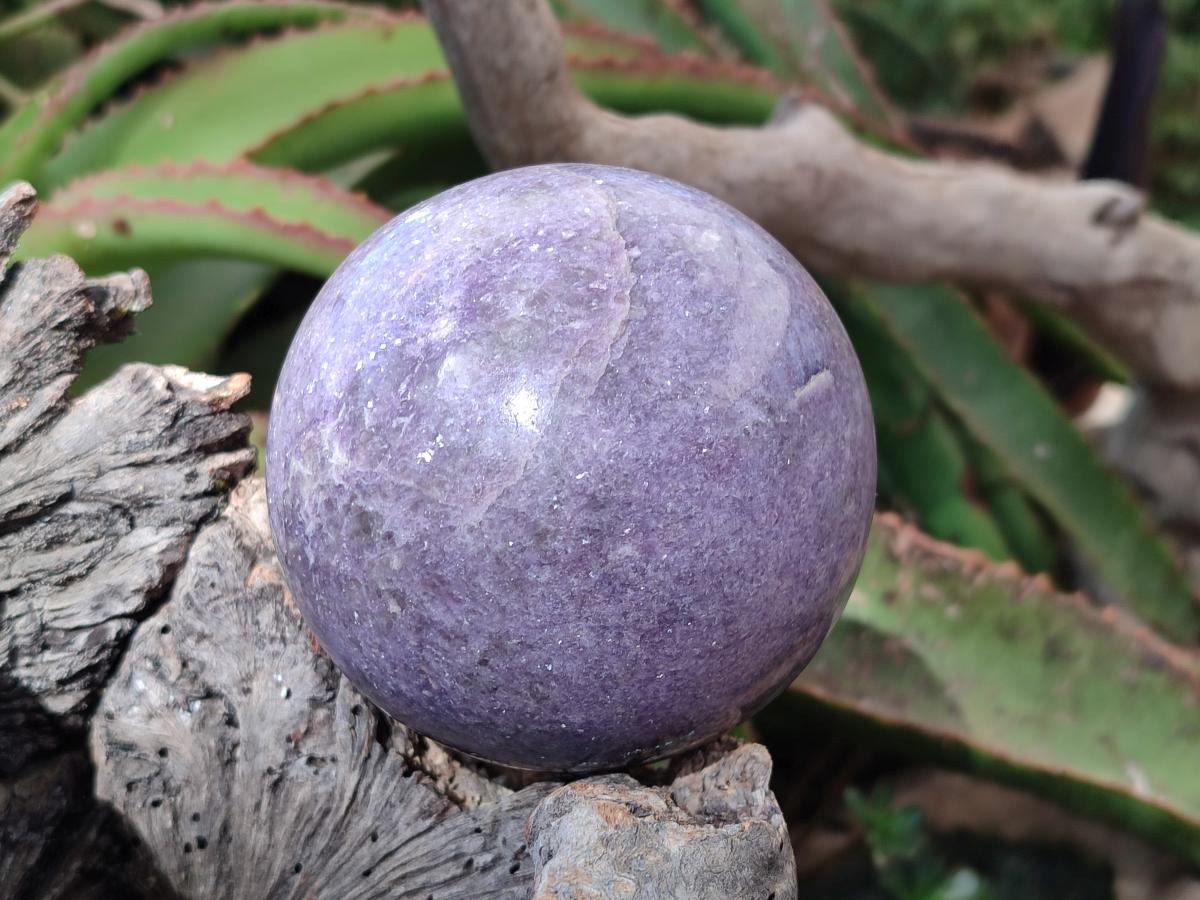 Polished Lepidolite Spheres x 2 From Ambatondrazaka, Madagascar - Toprock Gemstones and Minerals 