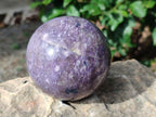 Polished Lepidolite Spheres x 2 From Ambatondrazaka, Madagascar - Toprock Gemstones and Minerals 