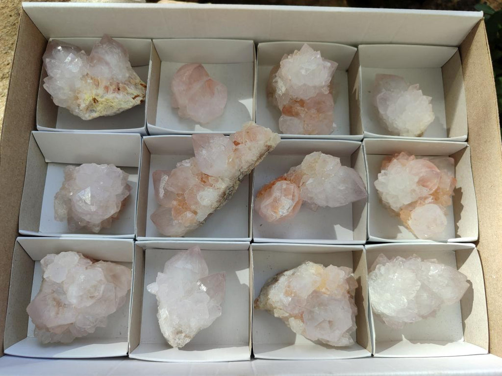 Natural Lilac Spirit Amethyst Clusters x 12 From Boekenhouthoek, South Africa - Toprock Gemstones and Minerals 
