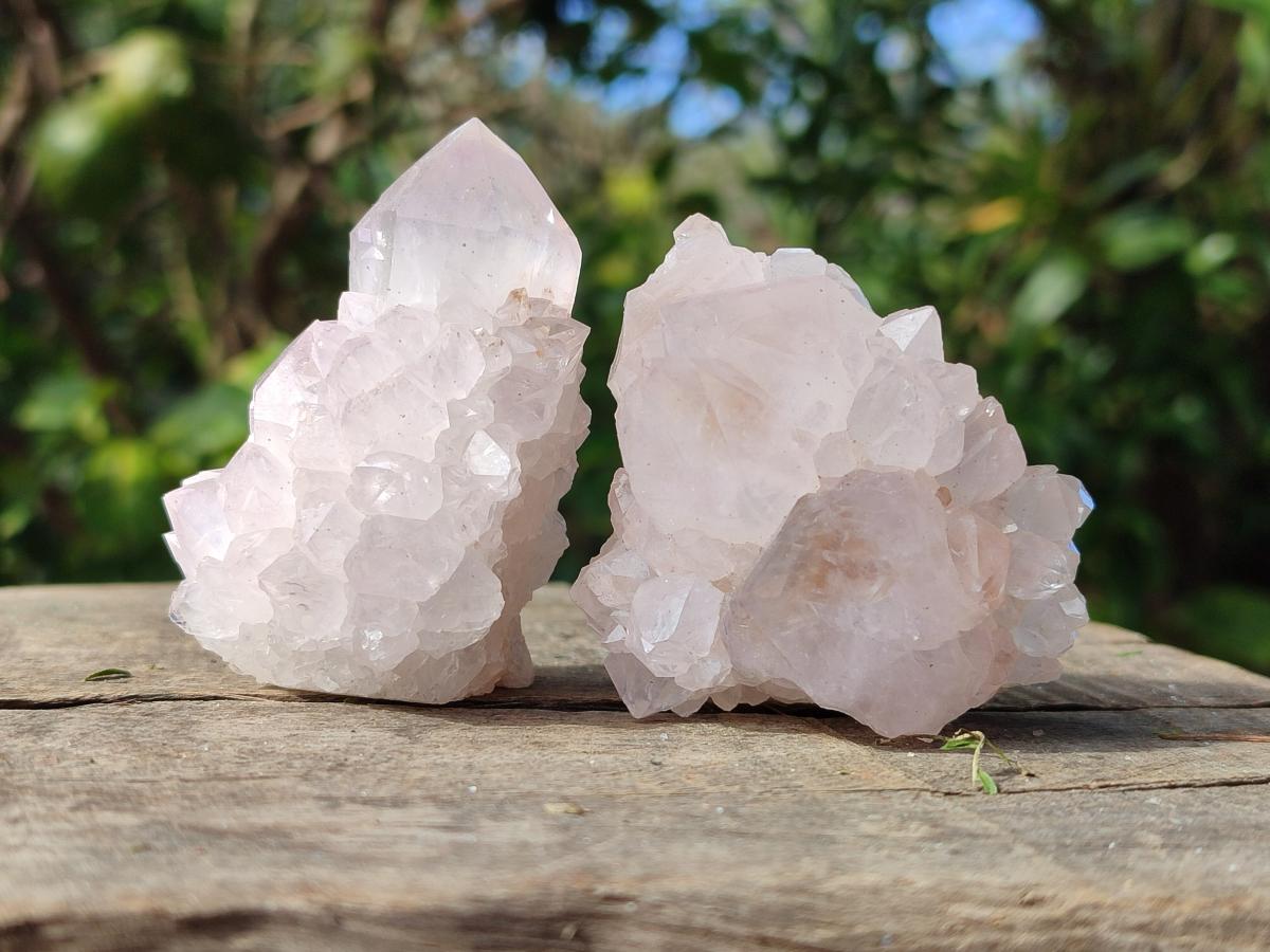Natural Lilac Spirit Amethyst Clusters x 12 From Boekenhouthoek, South Africa - Toprock Gemstones and Minerals 