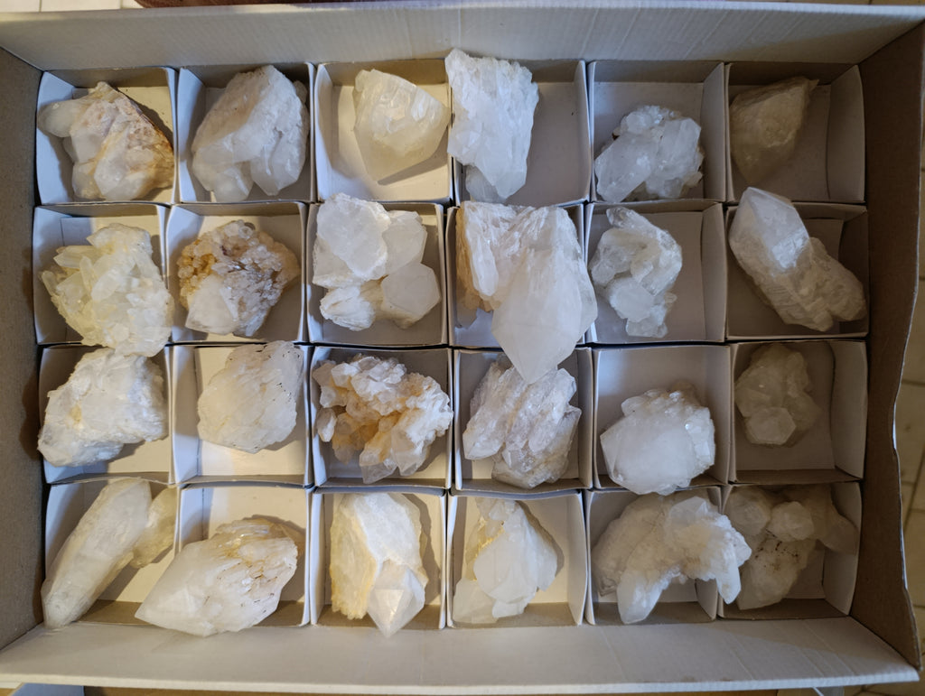 Natural Cascading "Anananas" Candle Quartz Crystals and Clusters x 24 From Antsirabe, Madagascar - Toprock Gemstones and Minerals 