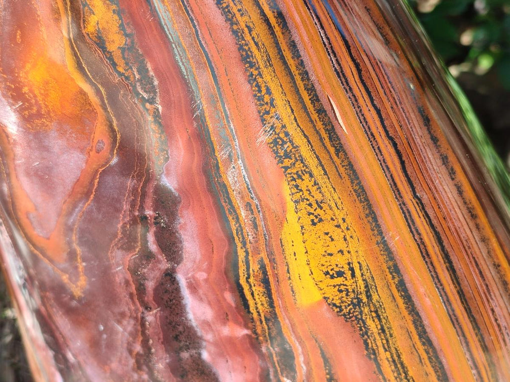 Polished XXL Banded Tiger Iron Standing Display Piece x 1 From South Africa - Toprock Gemstones and Minerals 