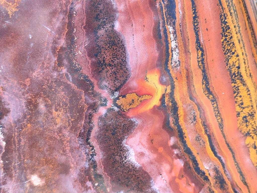 Polished XXL Banded Tiger Iron Standing Display Piece x 1 From South Africa - Toprock Gemstones and Minerals 