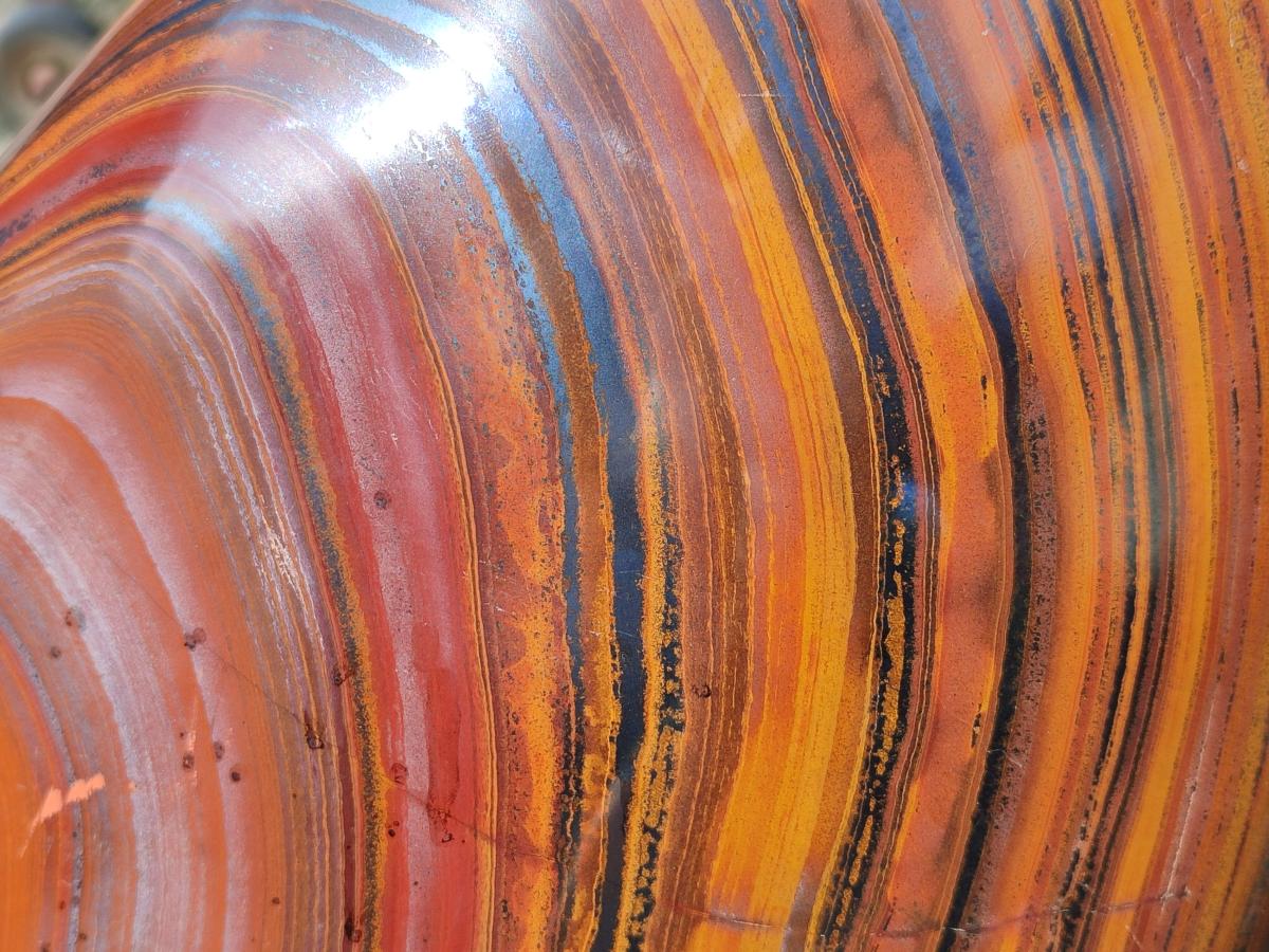 Polished XXL Banded Tiger Iron Standing Display Piece x 1 From South Africa - Toprock Gemstones and Minerals 