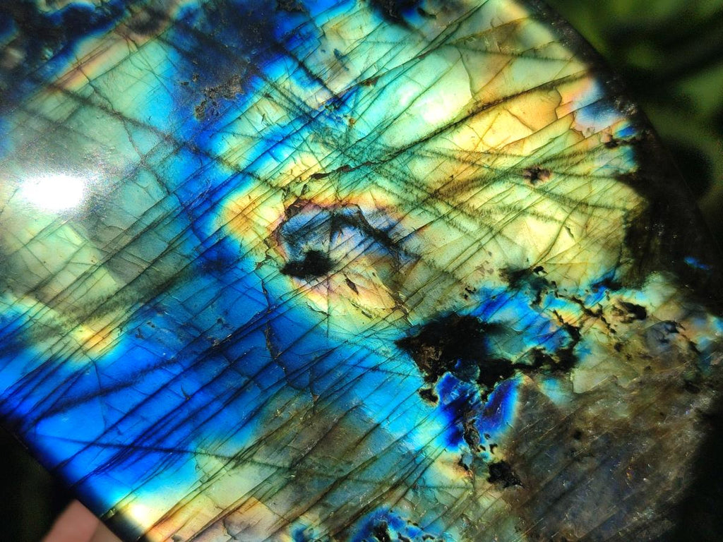 Flash Rocks Polished Rare Purple Sunset Flash Labradorite Standing Display Pieces ...