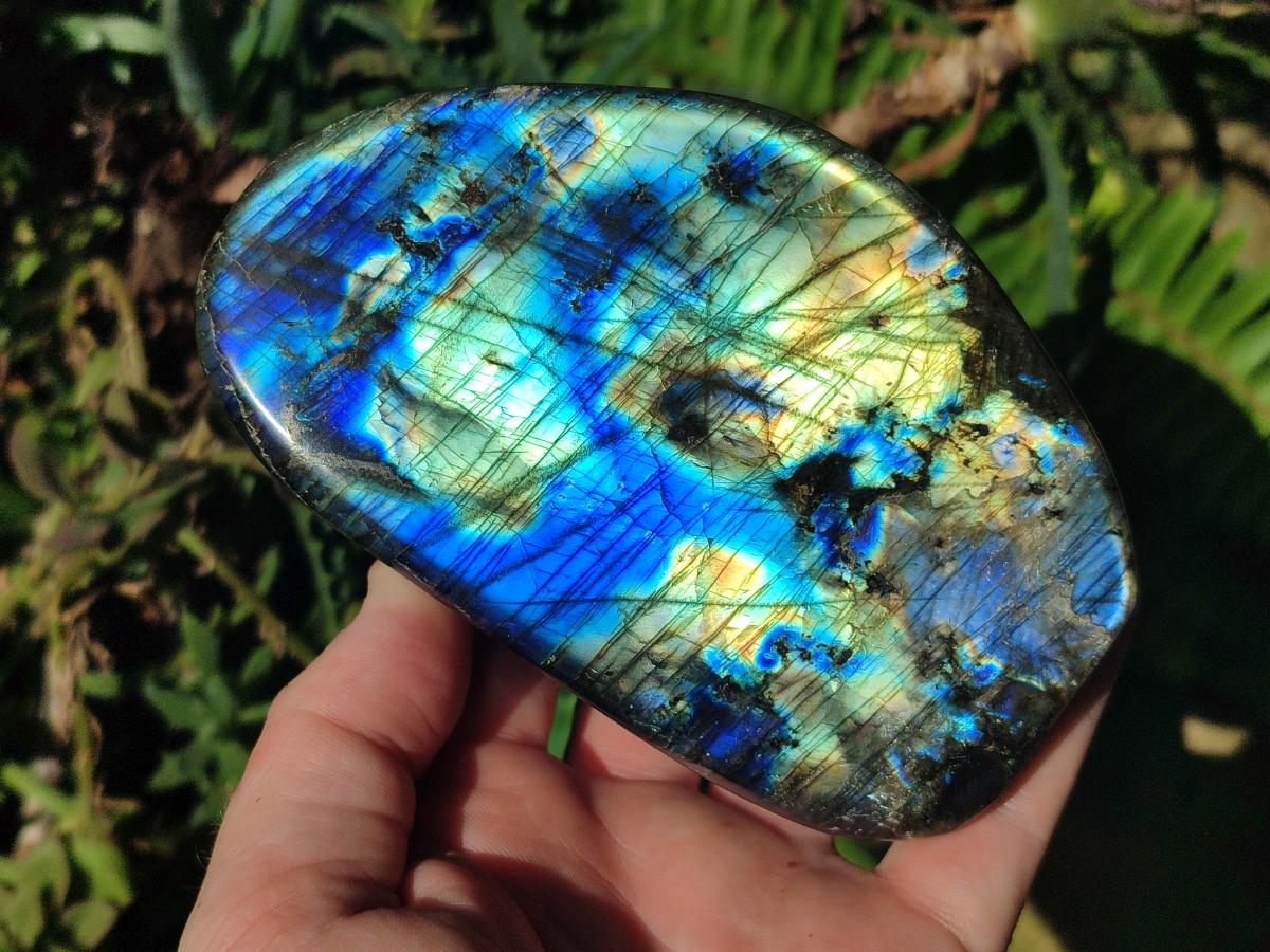 Polished Rare Purple Sunset Flash Labradorite Standing Display Pieces x 2 From Madagascar - Toprock Gemstones and Minerals 