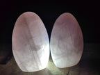 Polished Gemmy Rose Quartz Standing Display Pieces x 3 From Madagascar - Toprock Gemstones and Minerals 