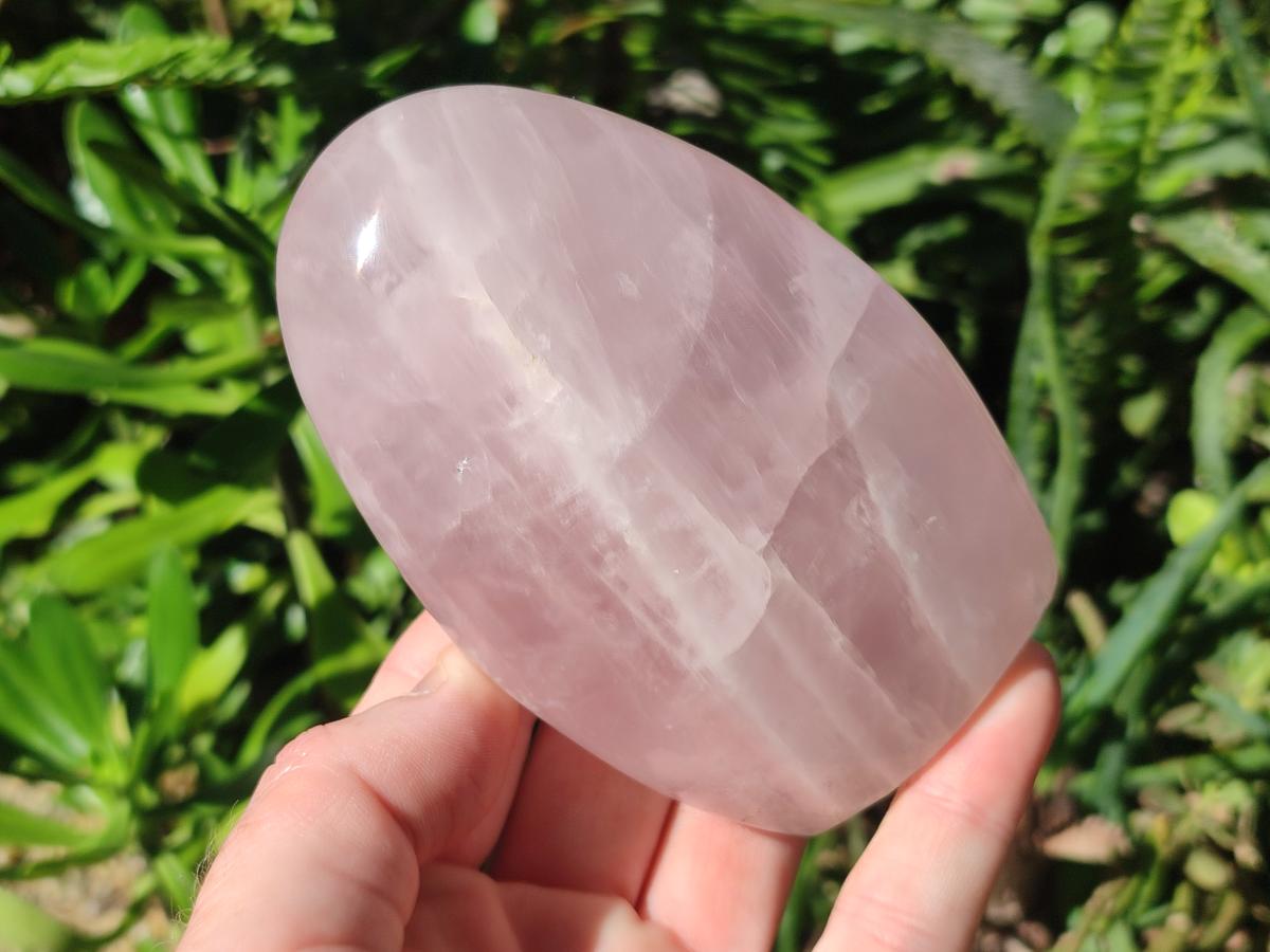 Polished Gemmy Rose Quartz Standing Display Pieces x 3 From Madagascar - Toprock Gemstones and Minerals 