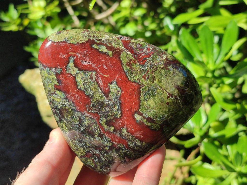 Polished Bastite Dragonsblood Stone Standing Display Pieces x 3 From Tshipise, South Africa - Toprock Gemstones and Minerals 