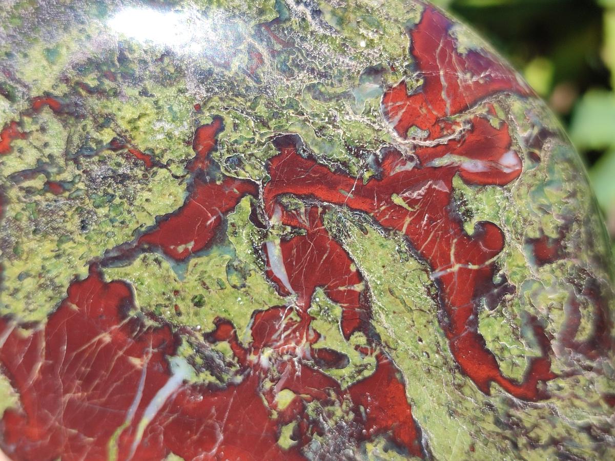 Polished Bastite Dragonsblood Stone Standing Display Pieces x 3 From Tshipise, South Africa - Toprock Gemstones and Minerals 