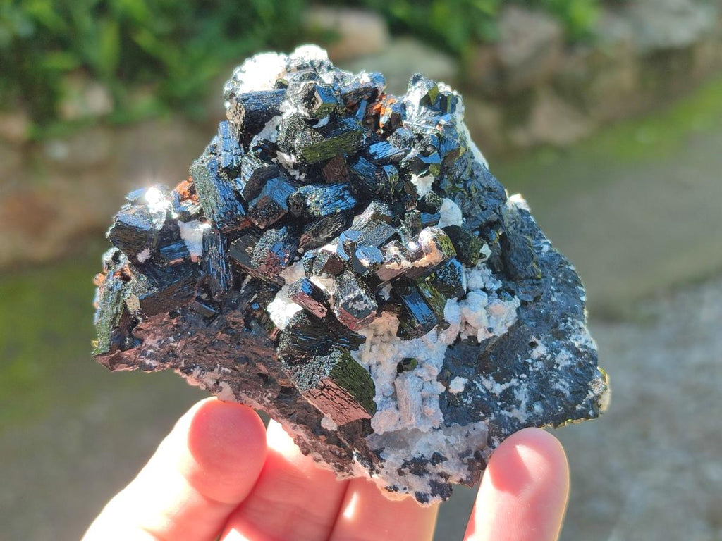 Natural Schorl Black Tourmaline with Muscovite Mica and Feldspar Specimens x 6 From Erongo, Namibia - Toprock Gemstones and Minerals 