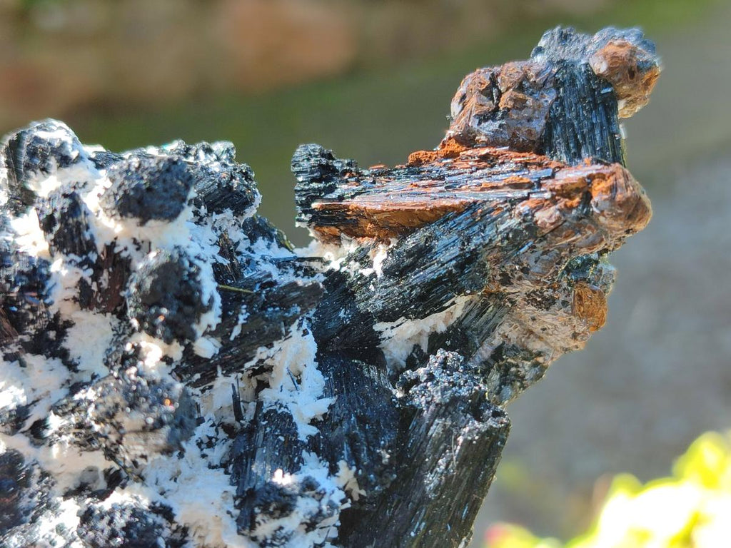 Natural Schorl Black Tourmaline with Muscovite Mica and Feldspar Specimens x 6 From Erongo, Namibia - Toprock Gemstones and Minerals 