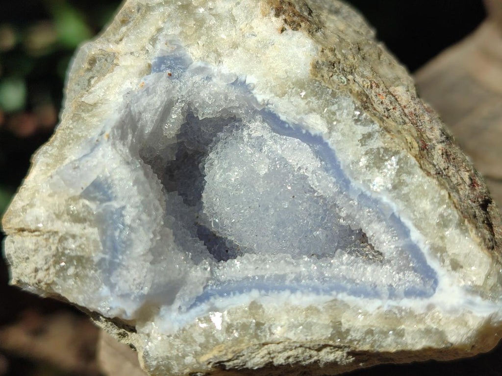 Natural Blue Lace Agate Geode Specimens x 24 From Nsanje, Malawi - Toprock Gemstones and Minerals 