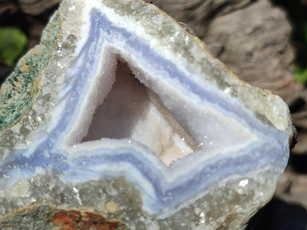 Natural Blue Lace Agate Geode Specimens x 24 From Nsanje, Malawi - Toprock Gemstones and Minerals 