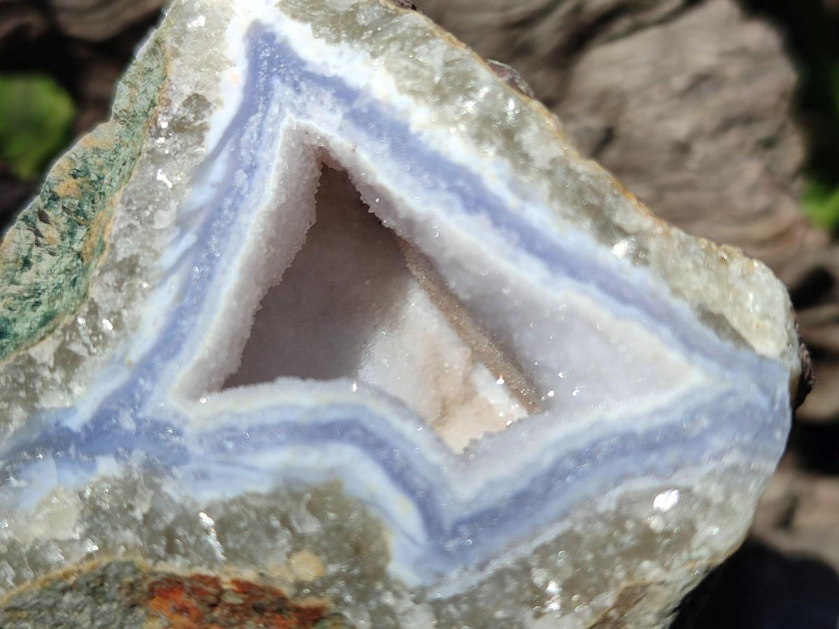 Natural Blue Lace Agate Geode Specimens x 24 From Nsanje, Malawi - Toprock Gemstones and Minerals 