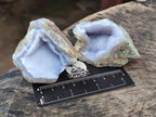 Natural Blue Lace Agate Geode Specimens x 24 From Nsanje, Malawi - Toprock Gemstones and Minerals 