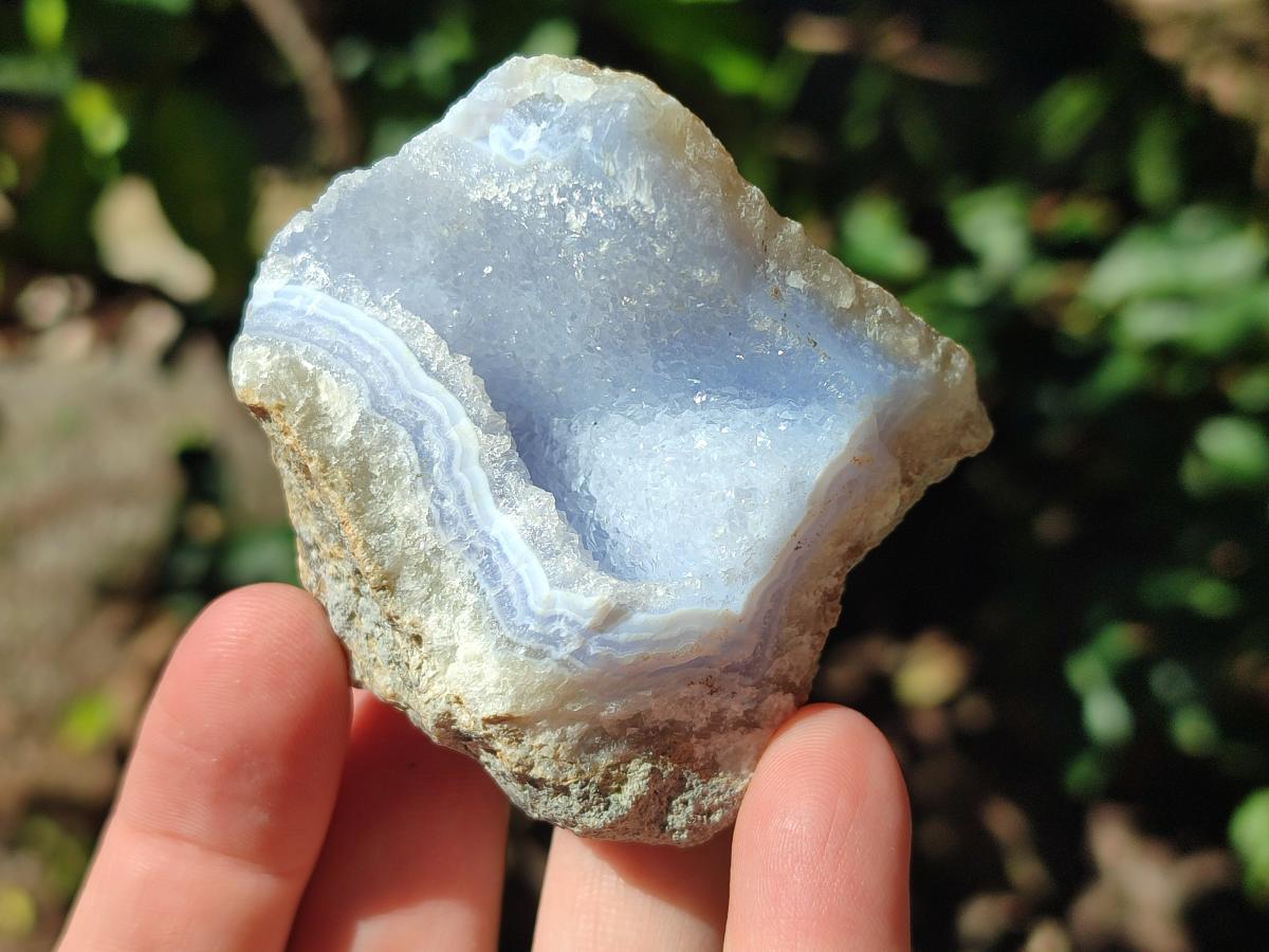 Natural Blue Lace Agate Geode Specimens x 24 From Nsanje, Malawi - Toprock Gemstones and Minerals 