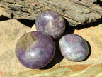 Polished Lepidolite Galets x 24 From Ambatondrazaka, Madagascar - Toprock Gemstones and Minerals 