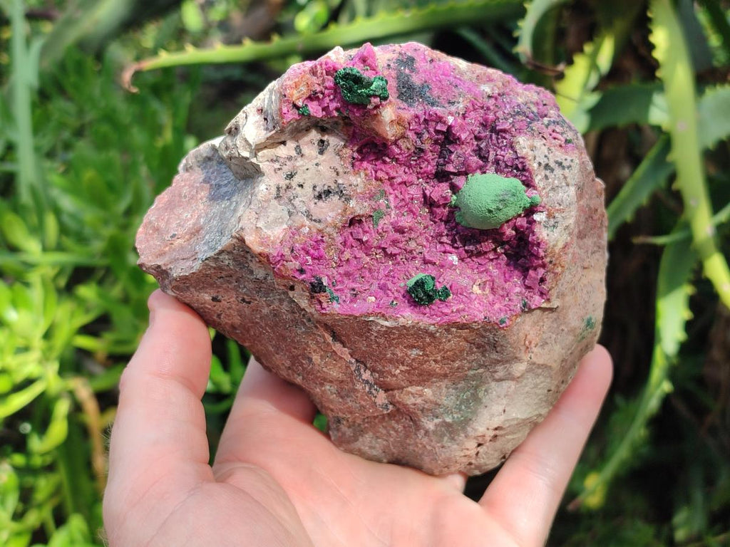 Natural Spherocobaltite Specimens with Silky Malachite, Heterogenite and Kolwezite Specimens x 2 From Musonoi Mine, Congo - Toprock Gemstones and Minerals 