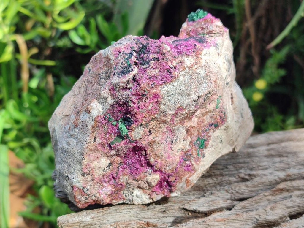Natural Spherocobaltite Specimens with Silky Malachite, Heterogenite and Kolwezite Specimens x 2 From Musonoi Mine, Congo - Toprock Gemstones and Minerals 