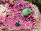 Natural Spherocobaltite Specimens with Silky Malachite, Heterogenite and Kolwezite Specimens x 2 From Musonoi Mine, Congo - Toprock Gemstones and Minerals 
