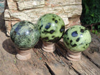 Polished Leopard Stone Spheres x 3 From Zimbabwe - Toprock Gemstones and Minerals 