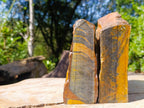 Natural Golden Blue Tigers Eye Slabs x 2 From Prieska, South Africa - Toprock Gemstones and Minerals 