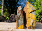 Natural Golden Blue Tigers Eye Slabs x 2 From Prieska, South Africa - Toprock Gemstones and Minerals 