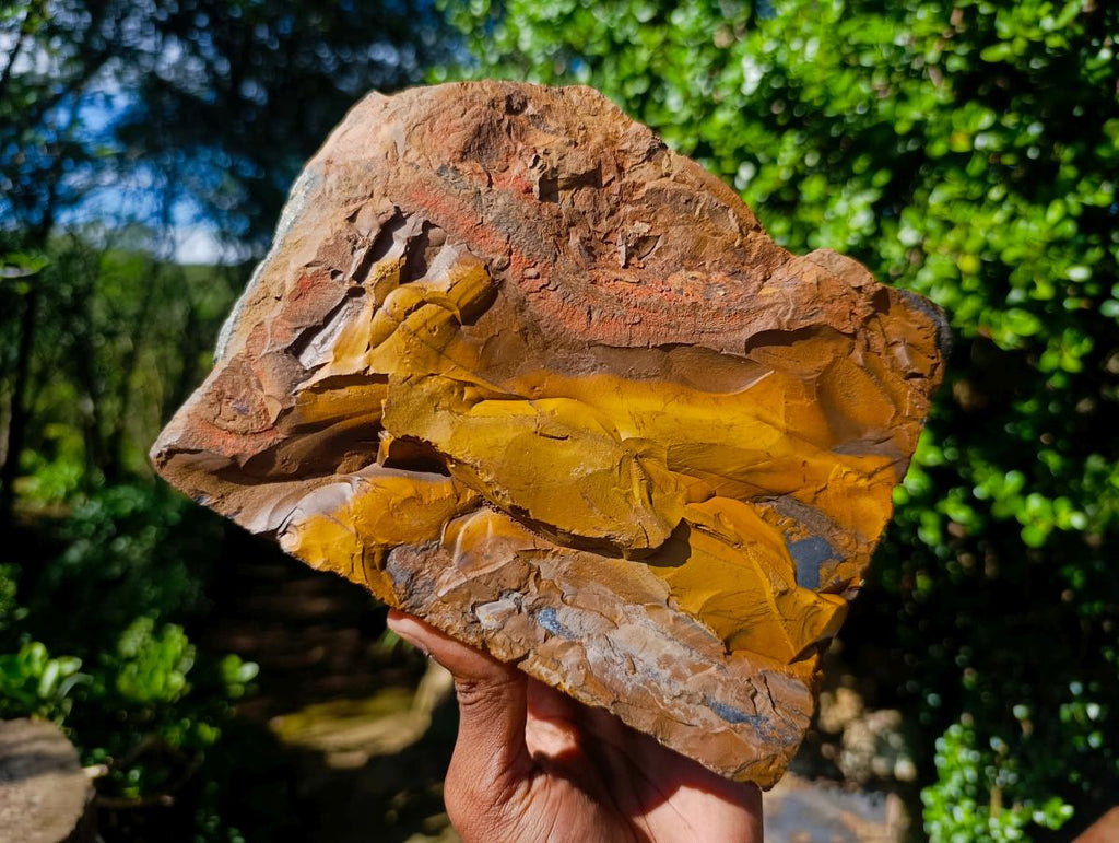 Natural Golden Blue Tigers Eye Slabs x 2 From Prieska, South Africa - Toprock Gemstones and Minerals 