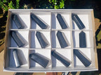 Polished Black Basalt Display Crystals x 12 From Madagascar - Toprock Gemstones and Minerals 