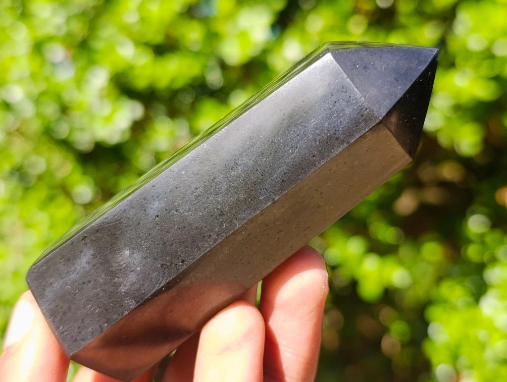 Polished Black Basalt Display Crystals x 12 From Madagascar - Toprock Gemstones and Minerals 