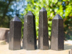 Polished Black Basalt Display Crystals x 12 From Madagascar - Toprock Gemstones and Minerals 