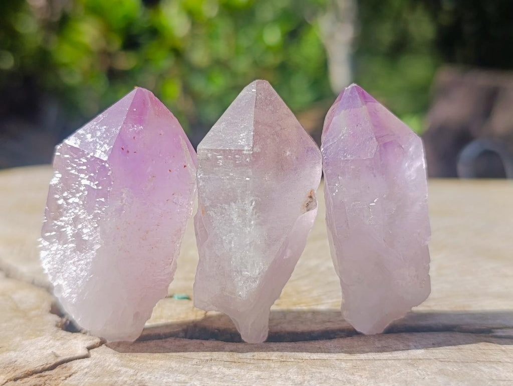 Natural Jacaranda Amethyst Single Crystals x 35 From Mumbwa, Zambia