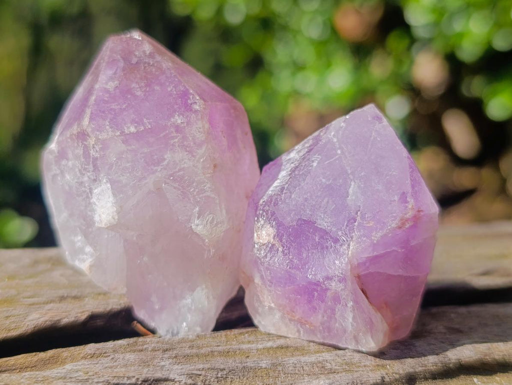Natural Jacaranda Amethyst Single Crystals x 35 From Mumbwa, Zambia