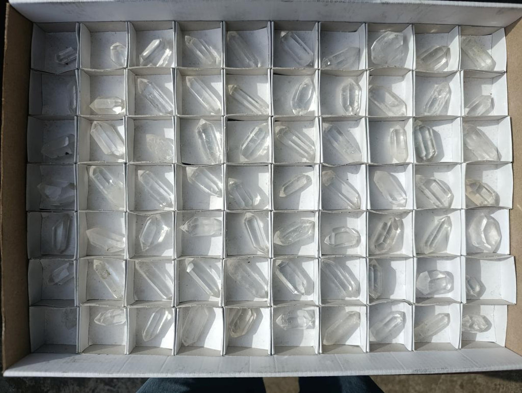 Polished Small Clear Quartz Double Terminated Crystals x 70 From Madagascar
