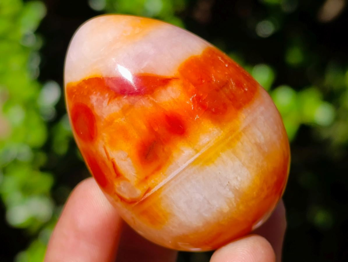 Polished Carnelian Agate Gemstone Eggs x 12 From Madagascar - Toprock Gemstones and Minerals 