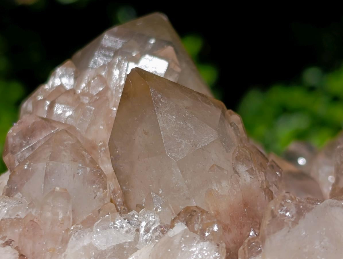 Natural Large Cascading White Phantom Smokey Luena Quartz Cluster x 1 From Luena, Congo - Toprock Gemstones and Minerals 
