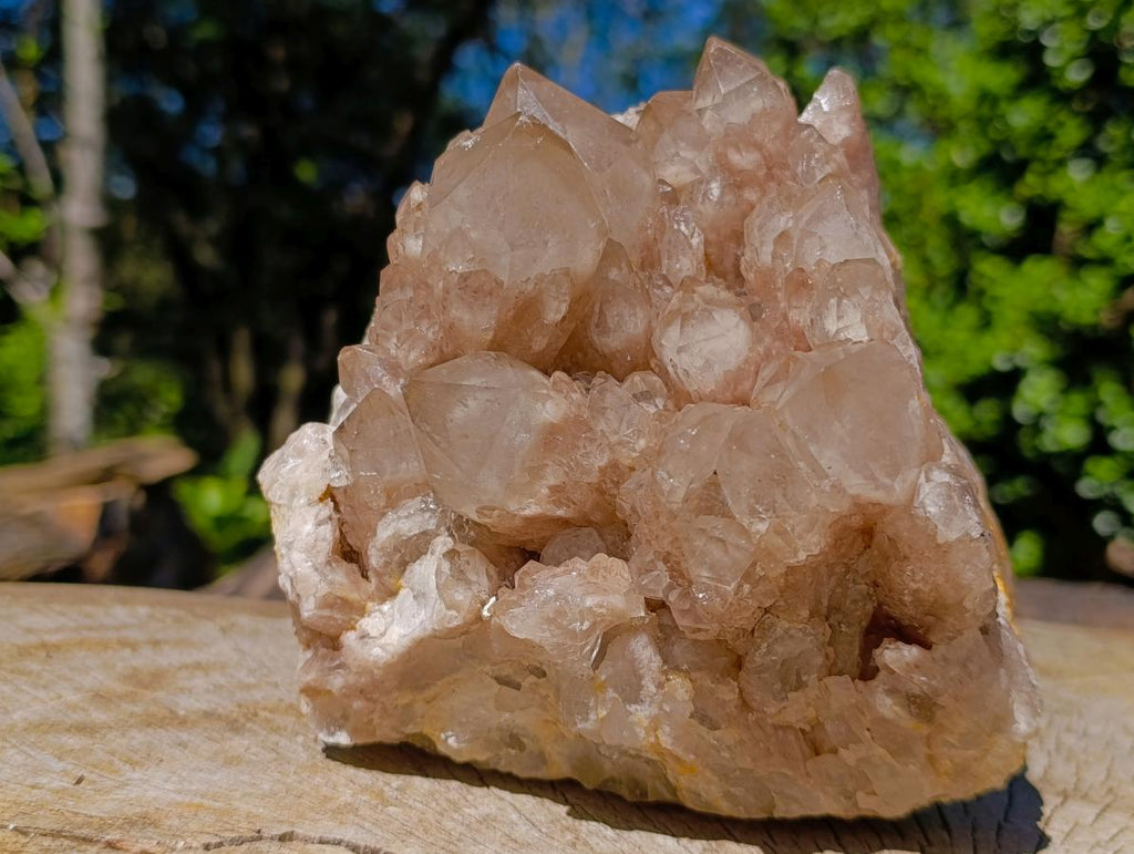 Natural Large Cascading White Phantom Smokey Luena Quartz Cluster x 1 From Luena, Congo - Toprock Gemstones and Minerals 