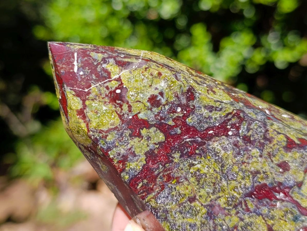Polished Bastite Dragonsblood Stone Display Crystals x 2 From Tshipise, South Africa - Toprock Gemstones and Minerals 