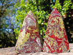 Polished Bastite Dragonsblood Stone Display Crystals x 2 From Tshipise, South Africa - Toprock Gemstones and Minerals 
