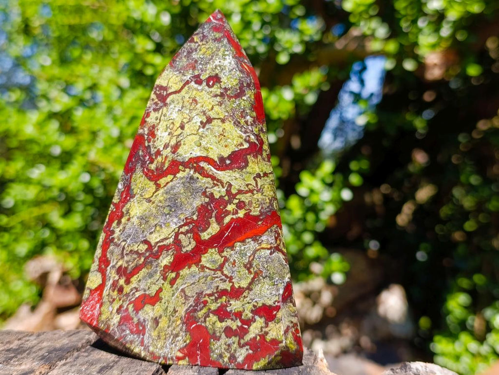 Polished Bastite Dragonsblood Stone Display Crystals x 2 From Tshipise, South Africa - Toprock Gemstones and Minerals 