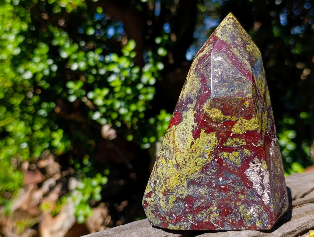 Polished Bastite Dragonsblood Stone Display Crystals x 2 From Tshipise, South Africa - Toprock Gemstones and Minerals 