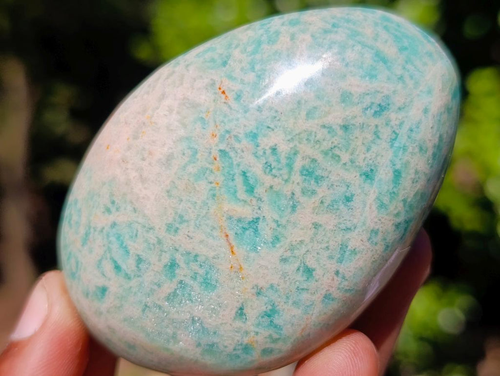 Polished Amazonite Palm Stones x 12 From Madagascar - Toprock Gemstones and Minerals 
