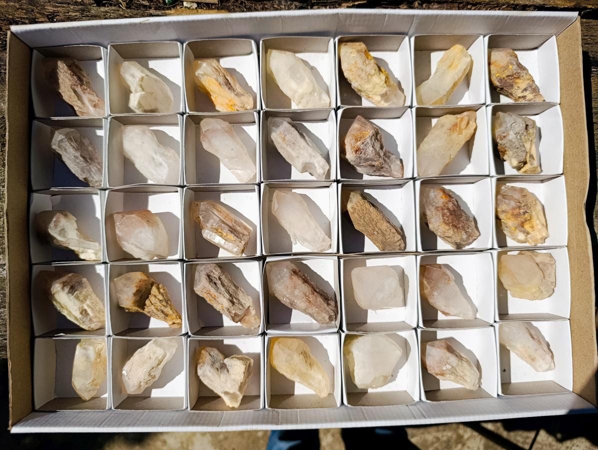 Natural Cascading Candle Quartz Crystals x 35 From Antsirabe, Madagascar - Toprock Gemstones and Minerals 